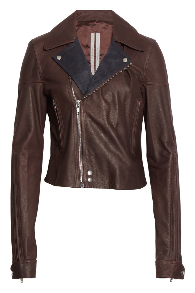 Dracubiker Leather Moto Jacket, Alternate, color, BURGUNDY LAPIS