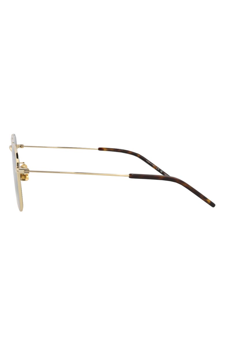 Saint Laurent 56mm Aviator Sunglasses, Alternate, color, Gold Gold Grey