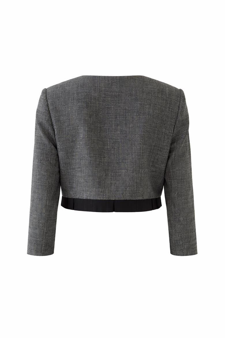 Amias Cropped Jacket, Alternate, color, ANTHRACITE