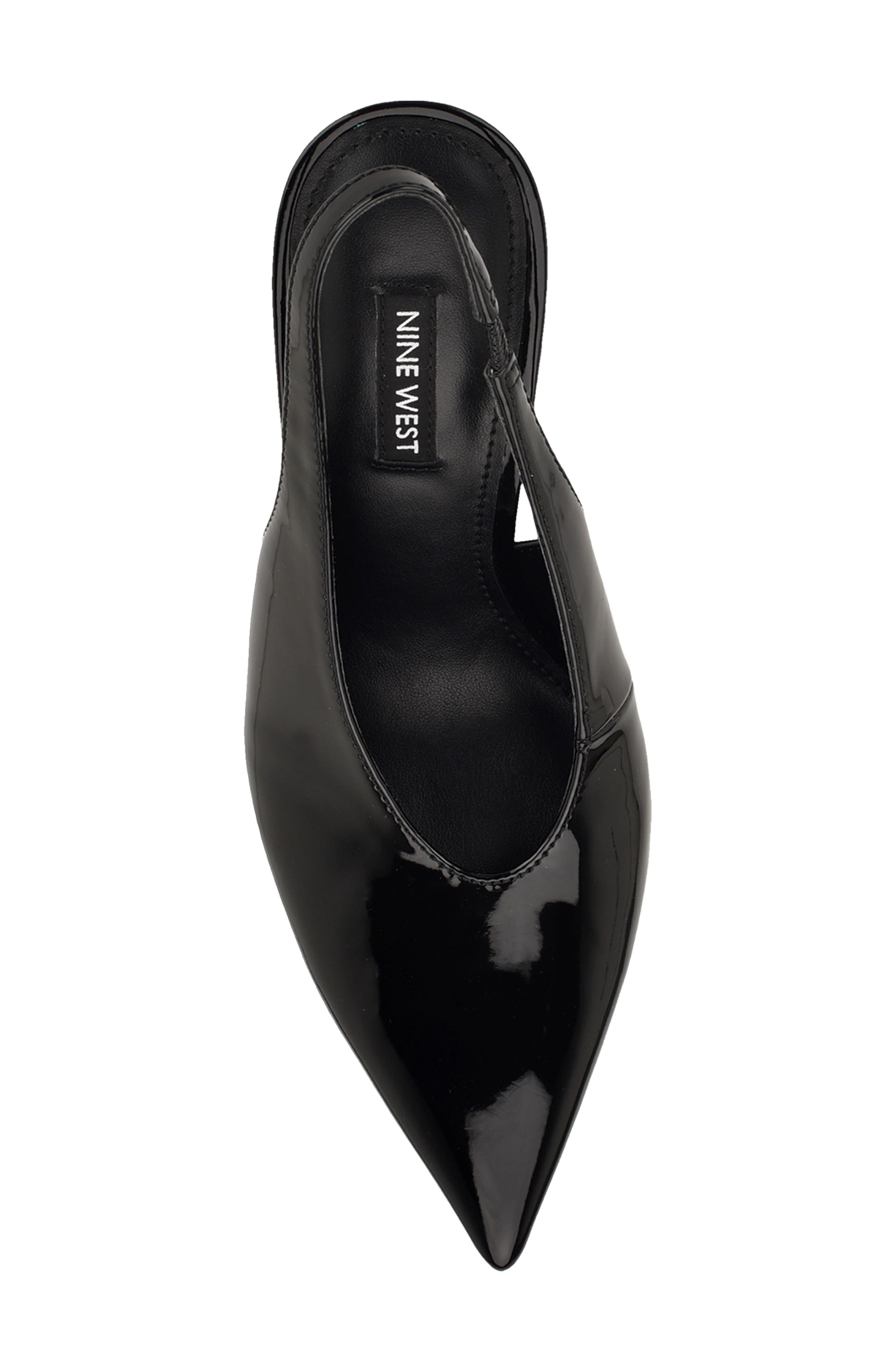 Nine West Kates Slingback Pointed Toe Pump, Alternate, color, Black