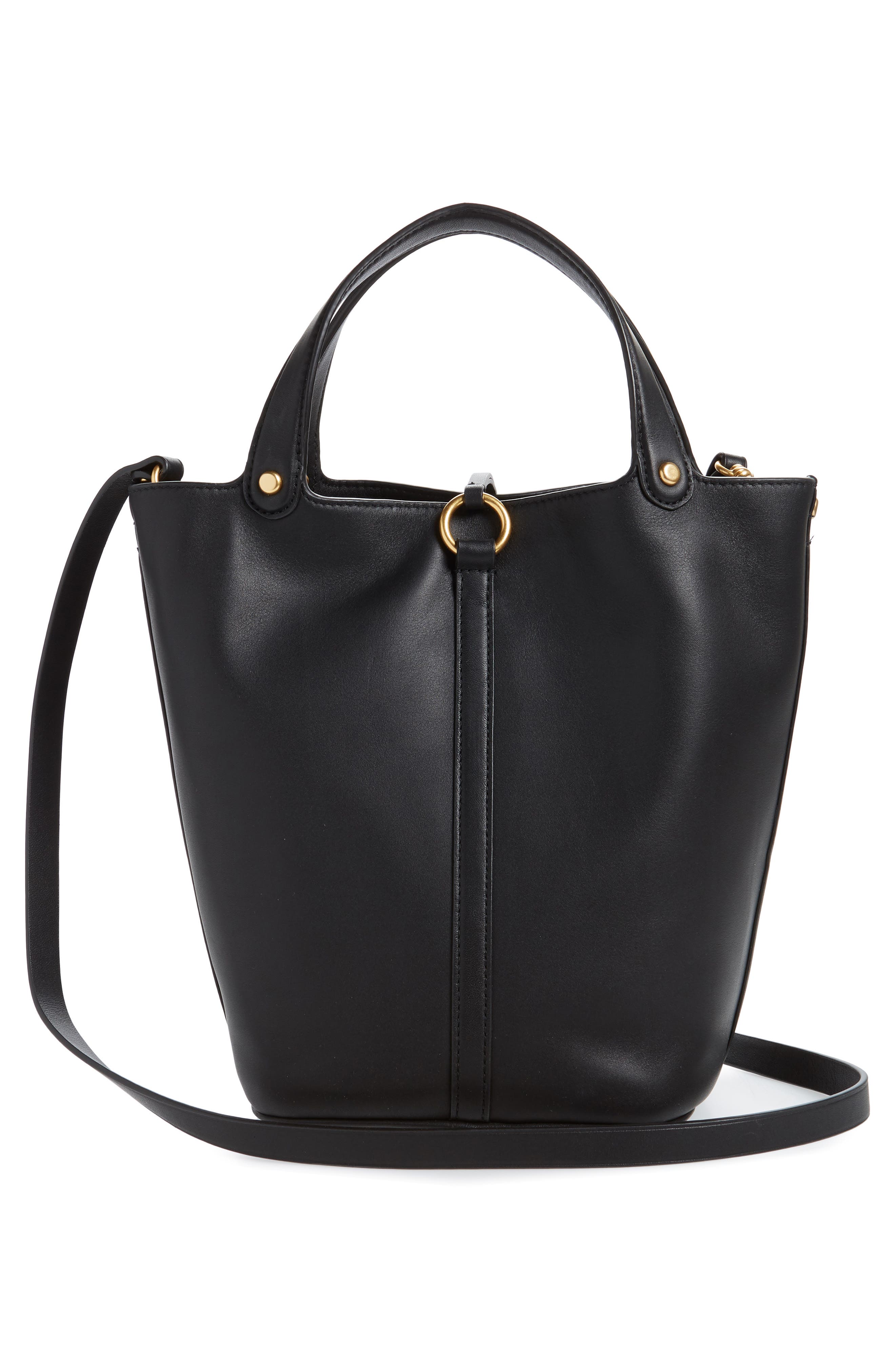 Tory Burch Miller Leather Bucket Bag, Alternate, color, 