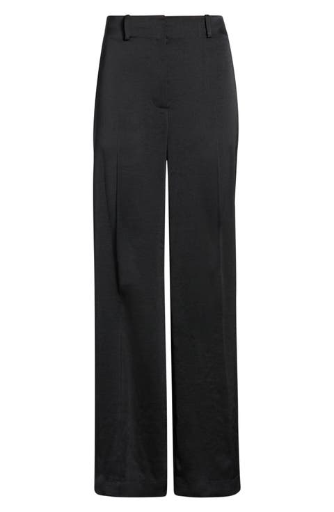 Classic Straight Leg Satin Pants