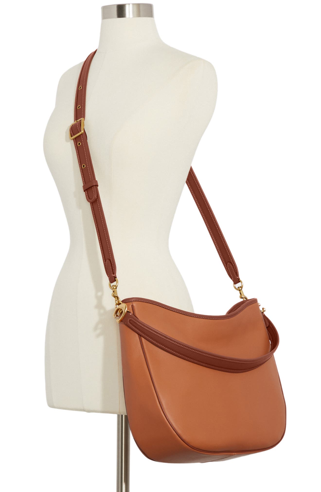 COACH Soft Tabby Leather Hobo Bag, Alternate, color, 