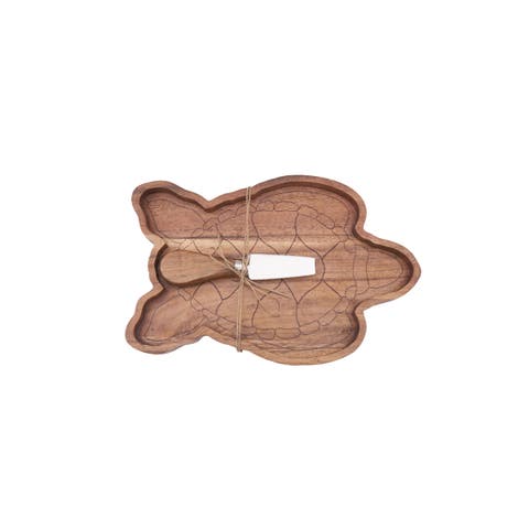Turtle Serving Board with Spreader, Set of 2