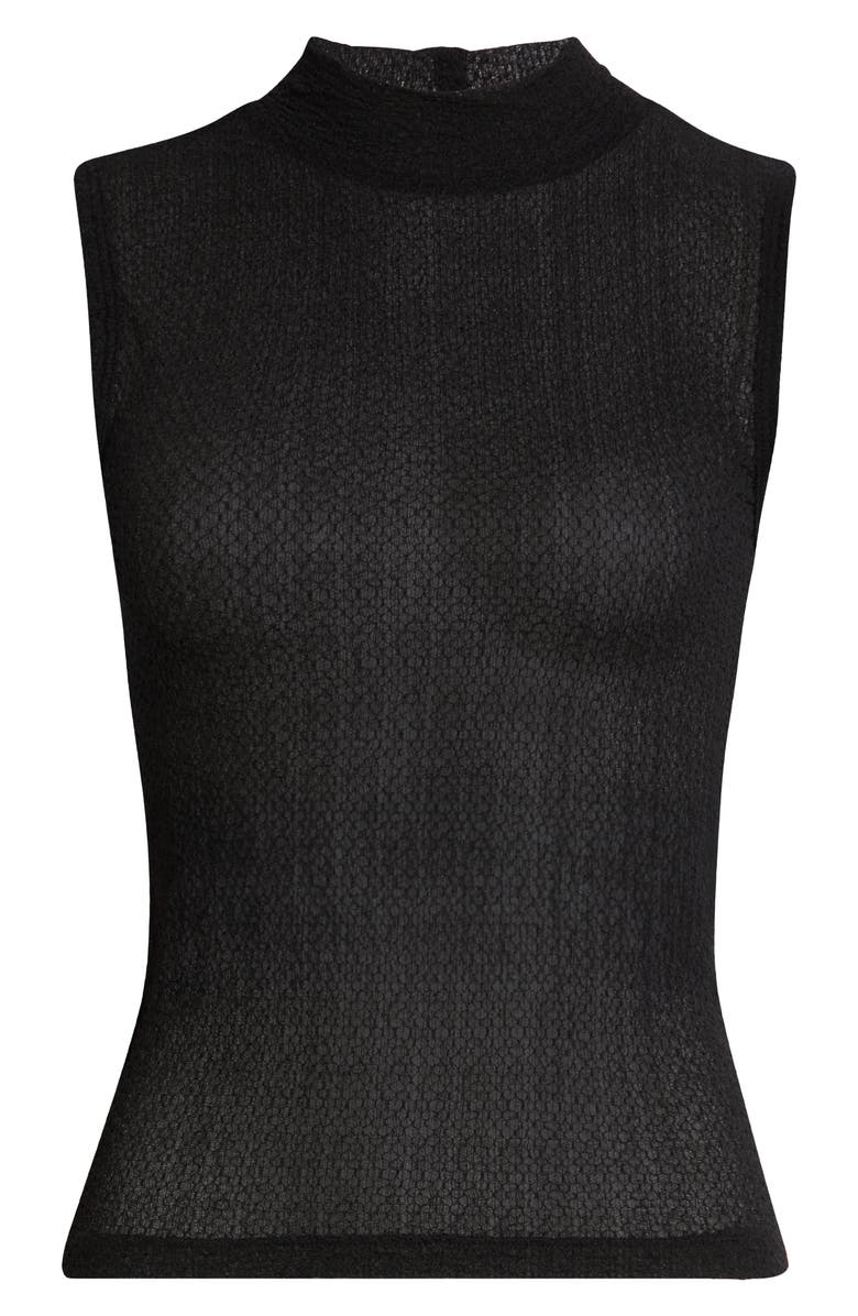 FRAME Mesh Mock Neck Tank, Alternate, color,