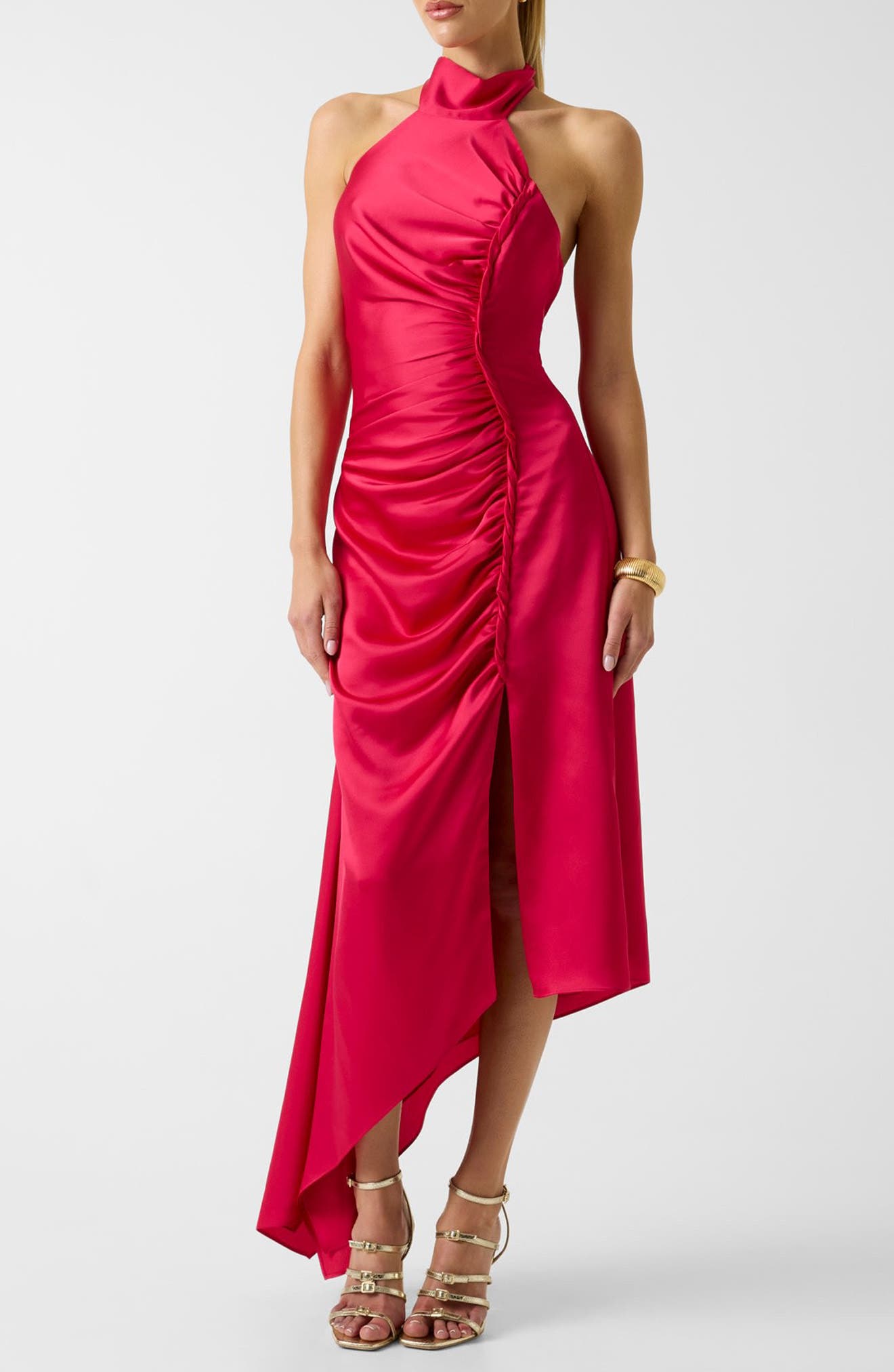 Evelina Sleeveless Halter Midi Dress - image 3