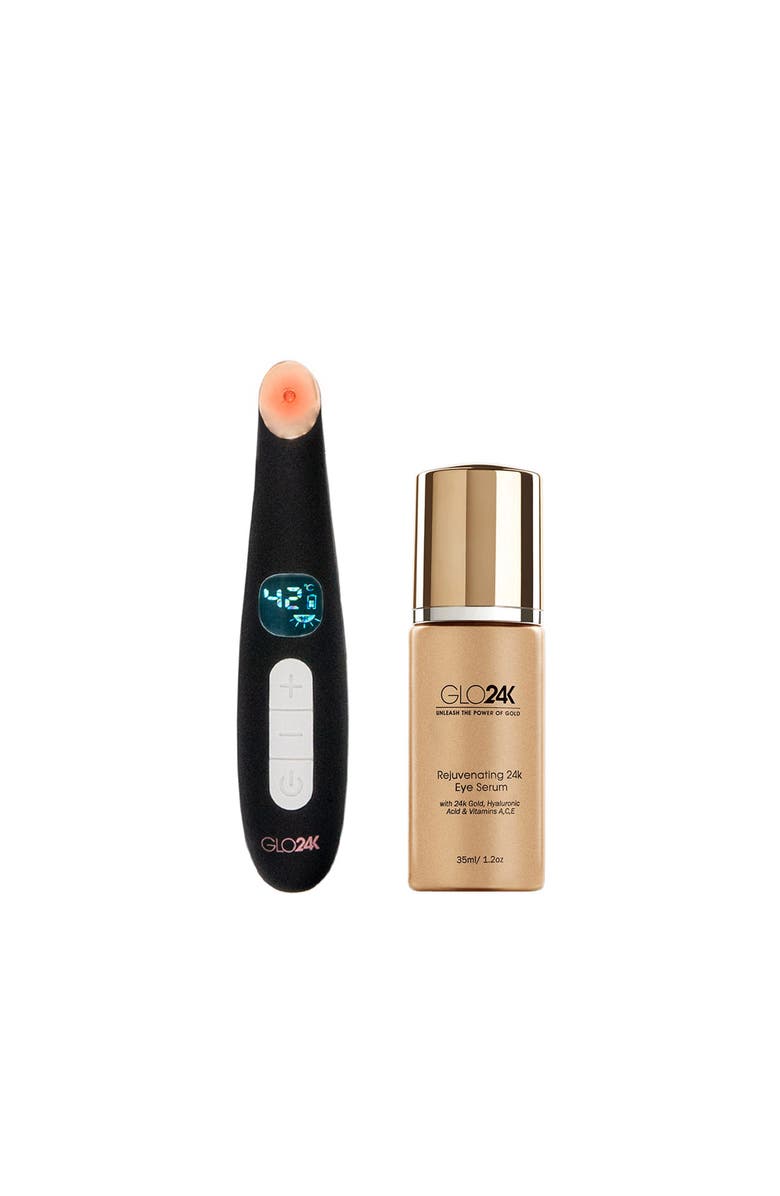 GLO24K UNLEASH THE POWER OF GOLD Triple Action Eye Care Therapy Wand + 24K Eye Serum, Main, color, Na