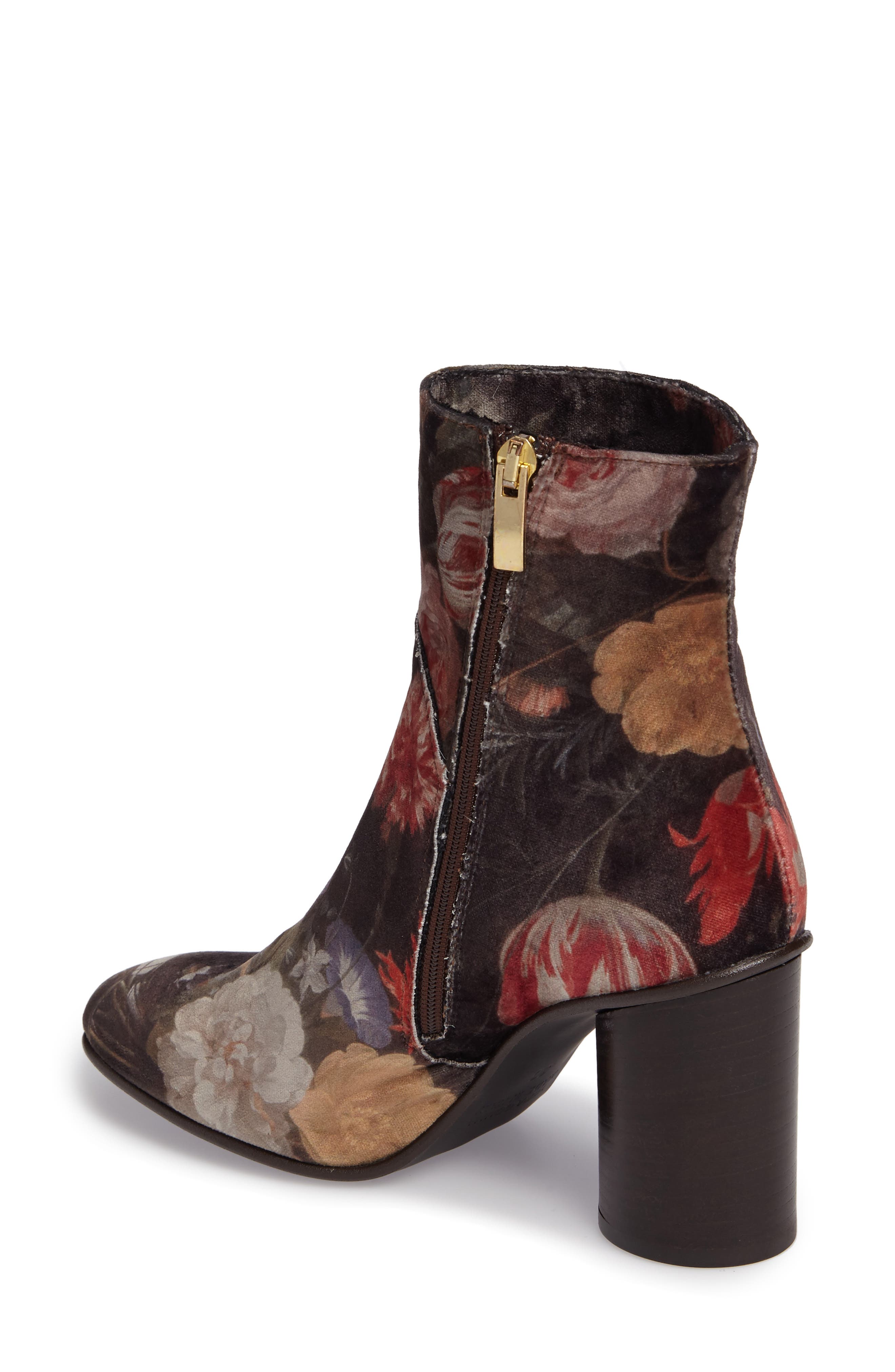 Sheridan Mia Lilly Velvet Floral Bootie, Alternate, color, 