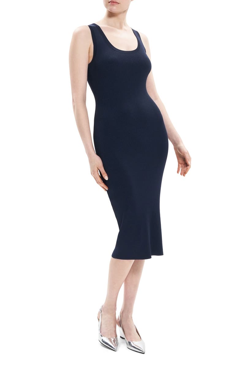 Theory Rib Tank Dress, Alternate, color, Nocturne Navy - Xlv