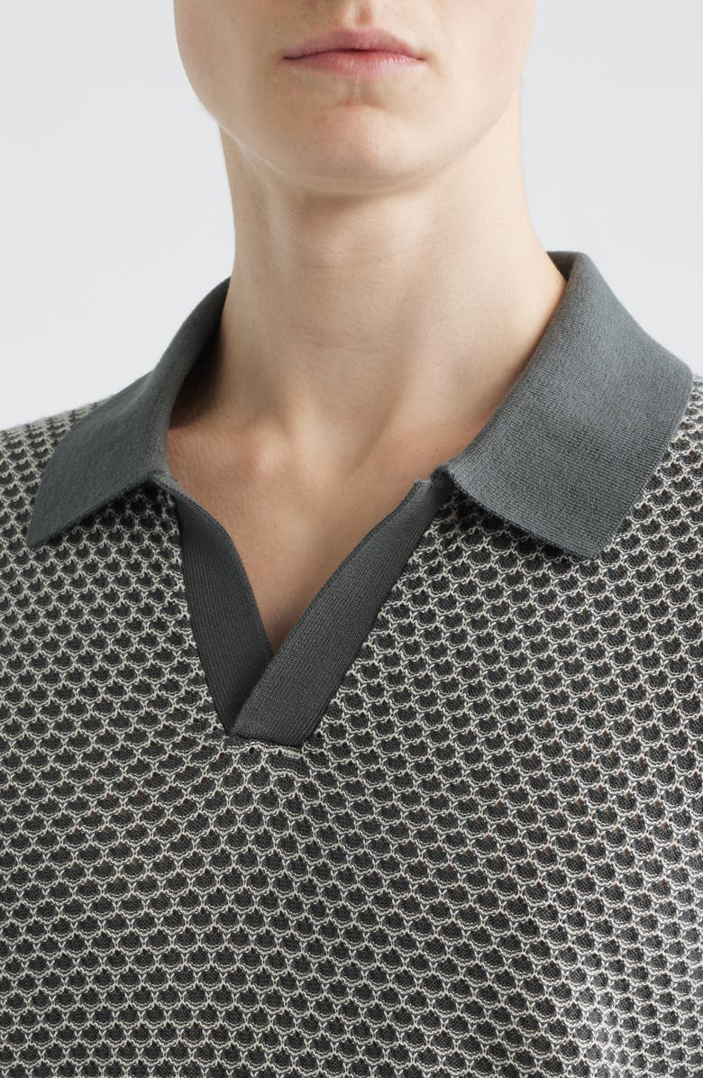 Madewell Johnny Collar Sweater Polo, Alternate, color, Stormy Spruce