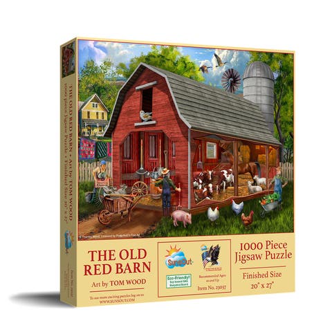 The Old Red Barn 1000 piece Jigsaw Puzzle for Adults
