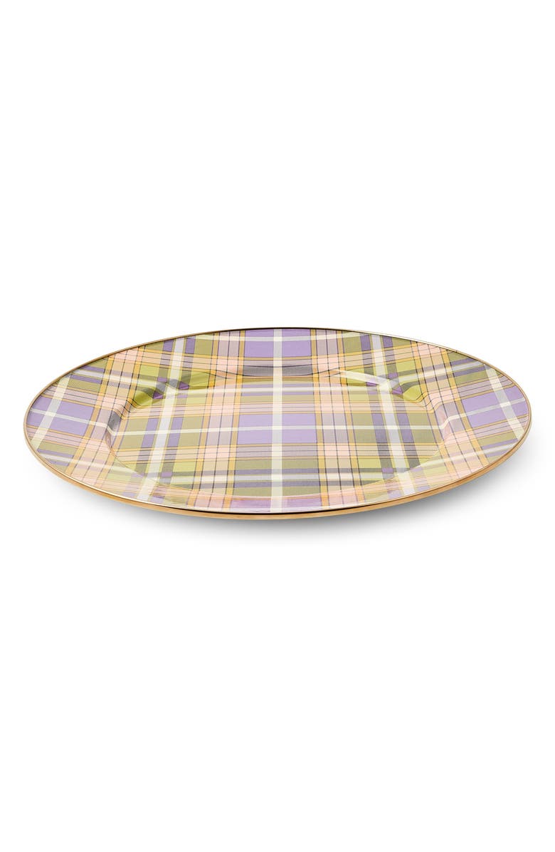 MACKENZIE CHILDS Tartan Violet Serving Platter, Alternate, color, Tartan Violet