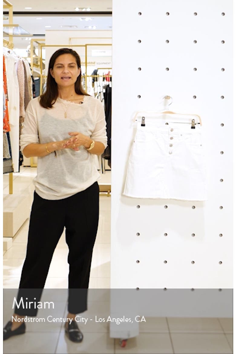 Button Front Denim A-Line Miniskirt video