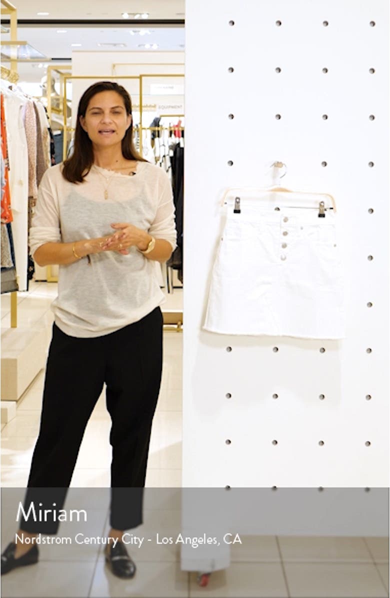Button Front Denim A-Line Miniskirt, sales video thumbnail