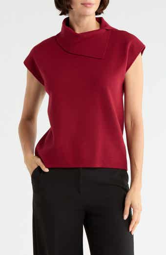 Envelope Neck Sleeveless Sweater