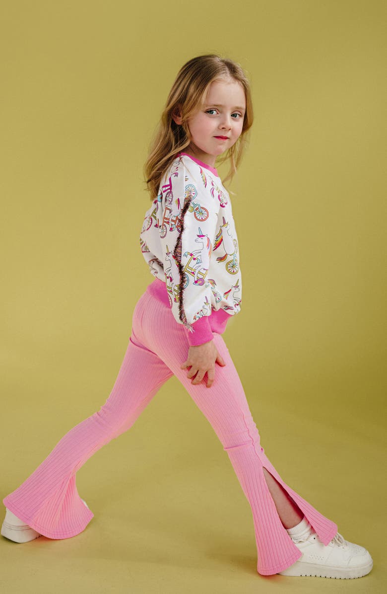 Rock Your Kid Kids' Disco Flare Leggings, Alternate, color, Pink