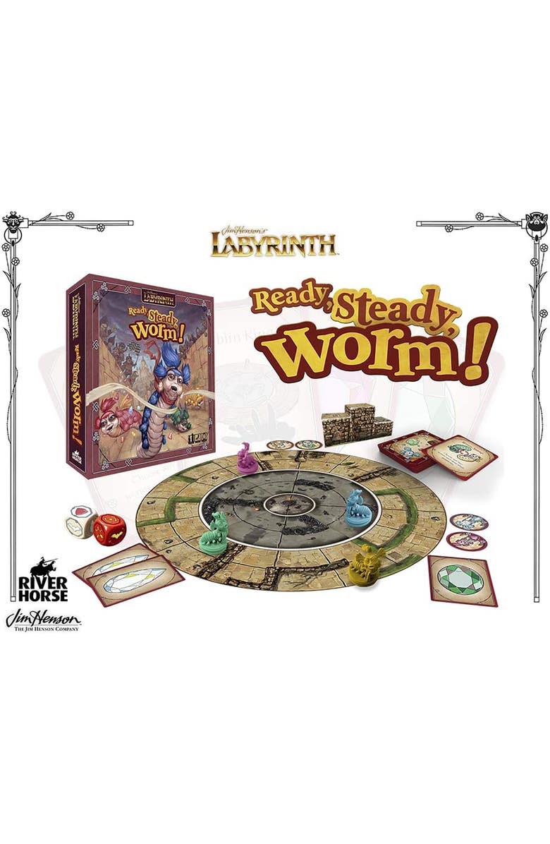 River Horse (Europe) Ltd Jim Henson's Labyrinth, Ready, Steady, Worm! Board Game, Alternate, color, Multicolored