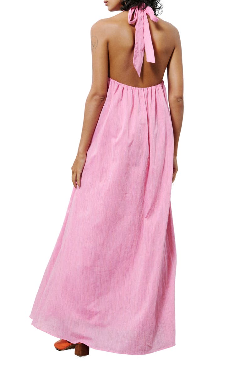 Nouhad Knotted Cotton Maxi Sundress, Alternate, color, ROSE