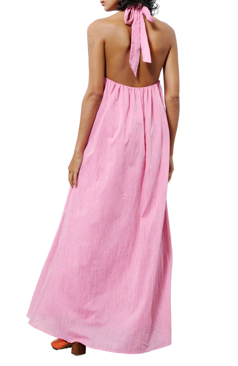 FRNCH Nouhad Knotted Cotton Maxi Sundress, Alternate, color,