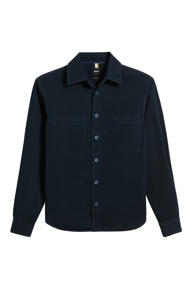 Owen Relaxed Fit Button-Up Overshirt, Alternate, color, DARK BLUE
