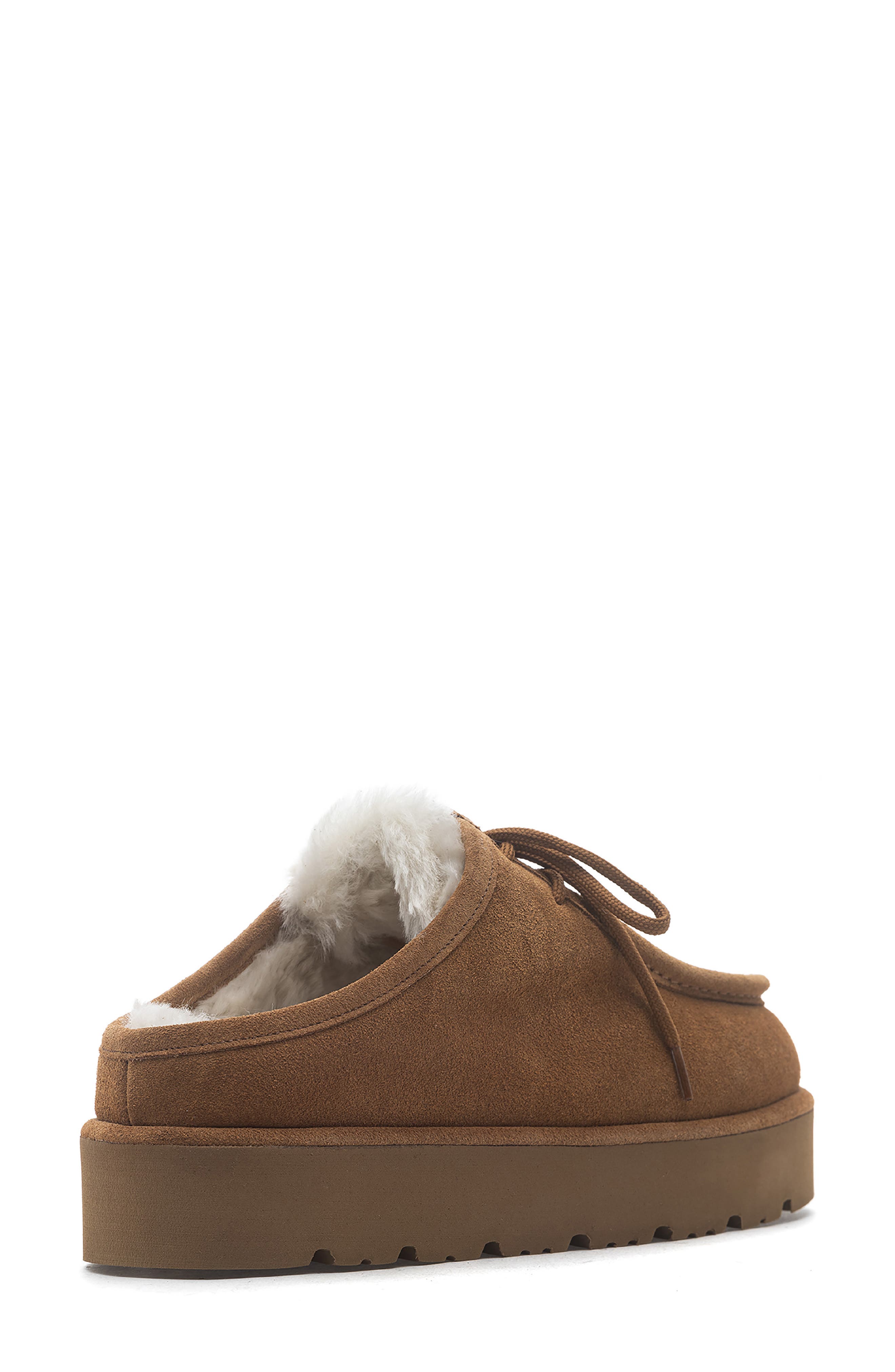 Sabrina Genuine Shearling Mule, Alternate, color, COGNAC