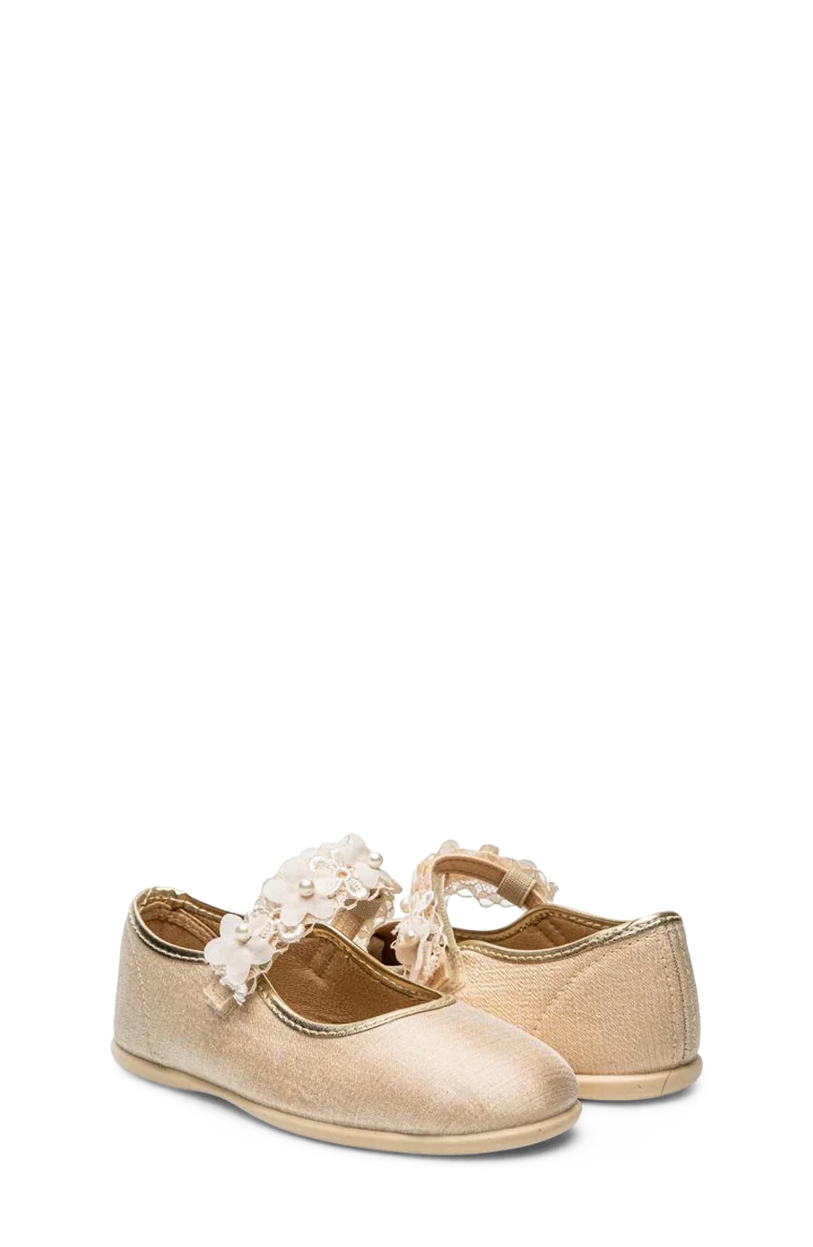 Kids' Flora Mary Jane Flat, Alternate, color, CREAM