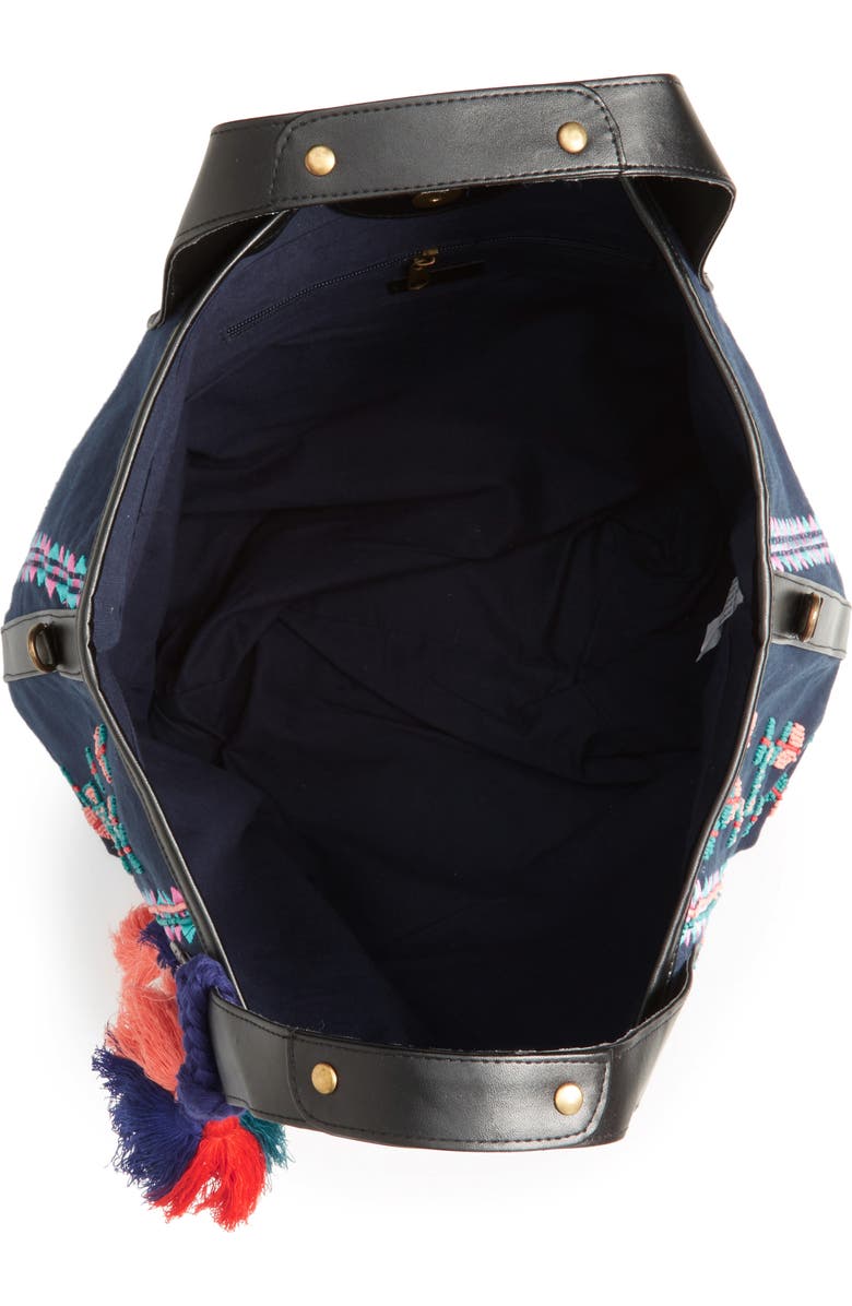 STEVEN by Steve Madden Beaded Tassel Tote, Alternate, color,