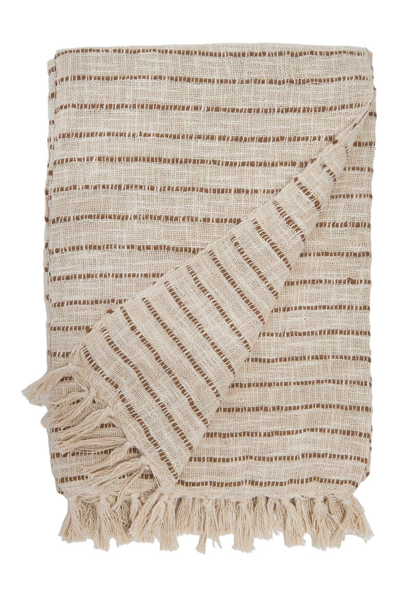 Jojo Oversize Throw Blanket, Main, color, IVORY / WALNUT