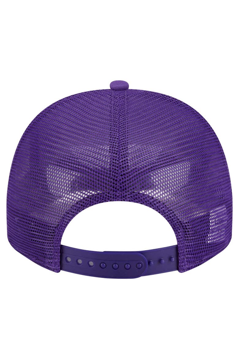 Men's New Era Purple Los Angeles Lakers Vintage Team Rope A-Frame 9FIFTY Snapback Hat, Alternate, color, Purple