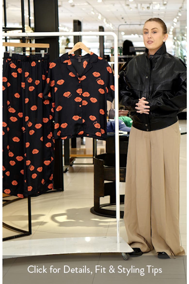 Valentine's Day Print Satin Long Pajamas video