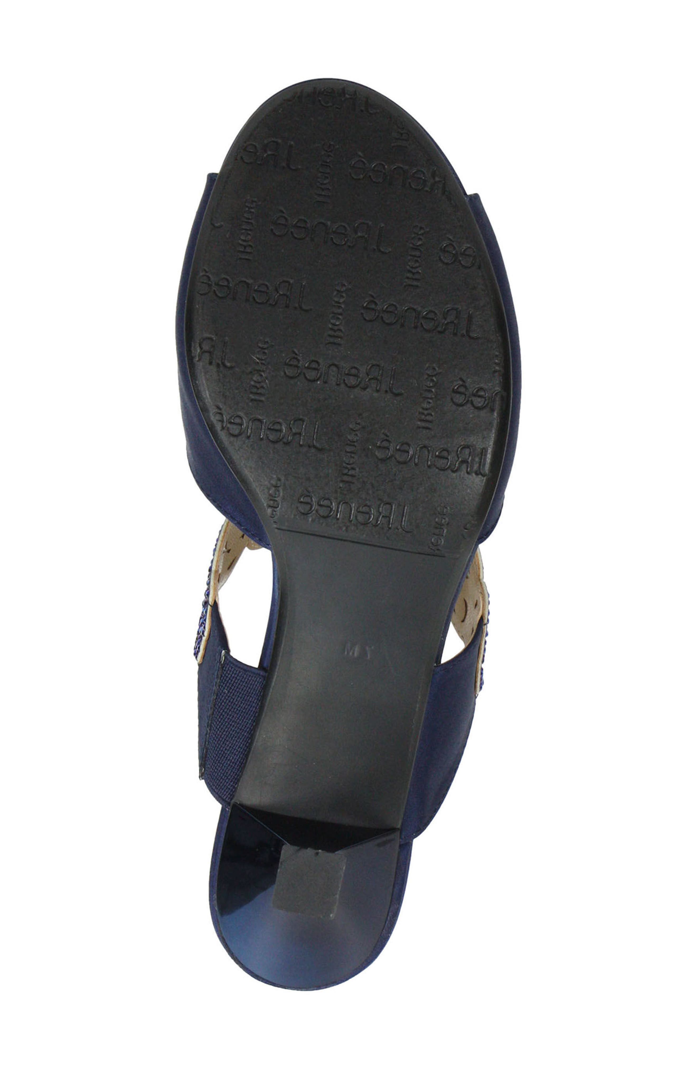 J. Reneé 'Francie' Evening Sandal, Alternate, color, Navy Fabric
