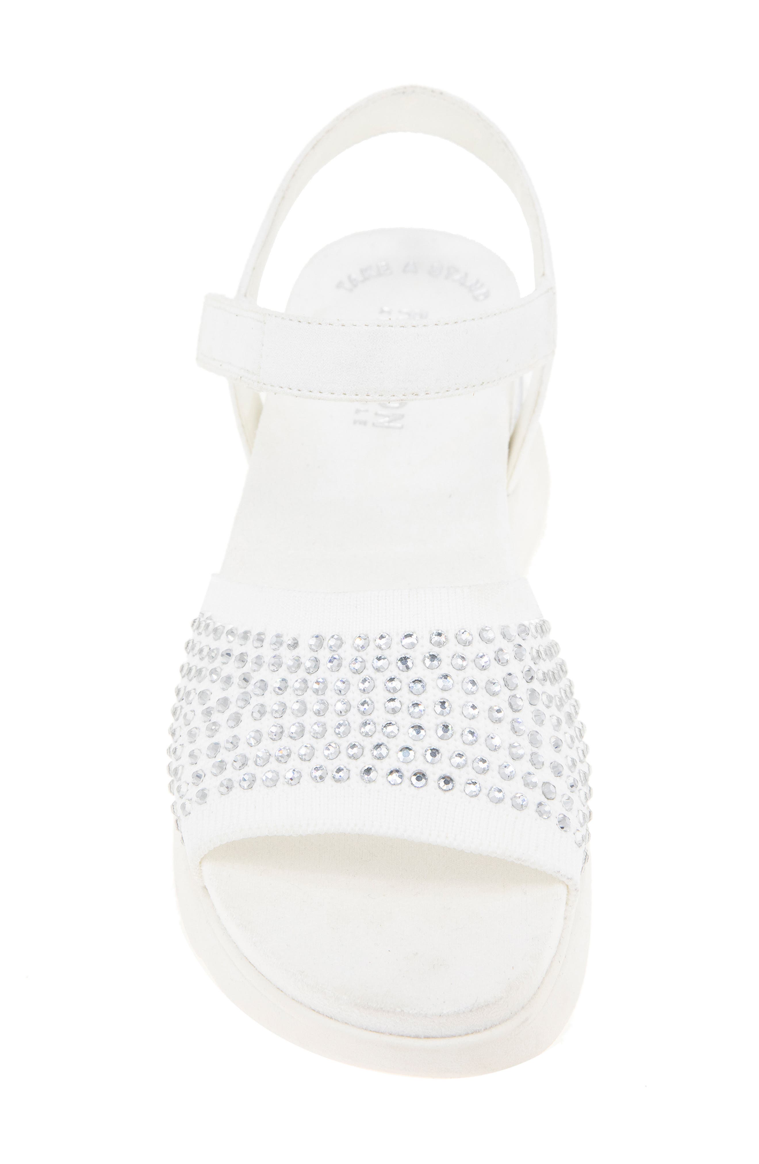 Reaction Kenneth Cole Hera Crystal Platform Sandal, Alternate, color, White Jewel