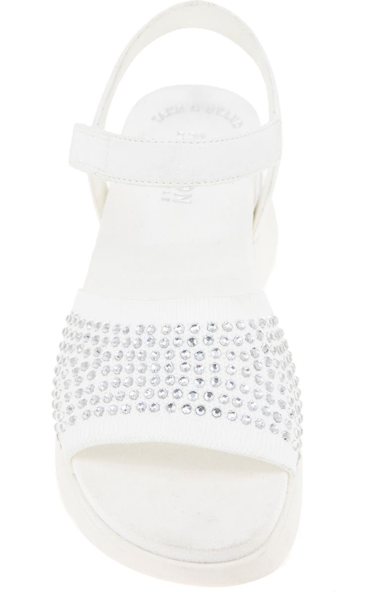 Reaction Kenneth Cole Hera Crystal Platform Sandal, Alternate, color, White Jewel