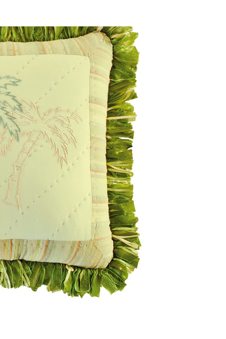 Kimiko Quilted Pillow, Alternate, color, Green
