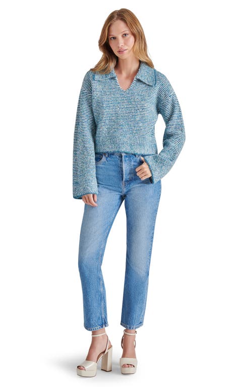 Steve Madden Esther Johnny Collar Sweater In Blue