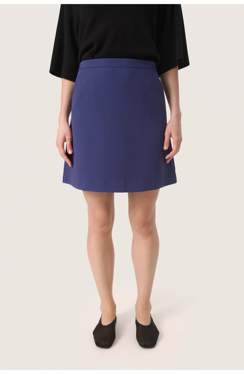 Soaked in Luxury Corinne A-Line Silhouette Mini Skirt, Main, color, Patriot Blue