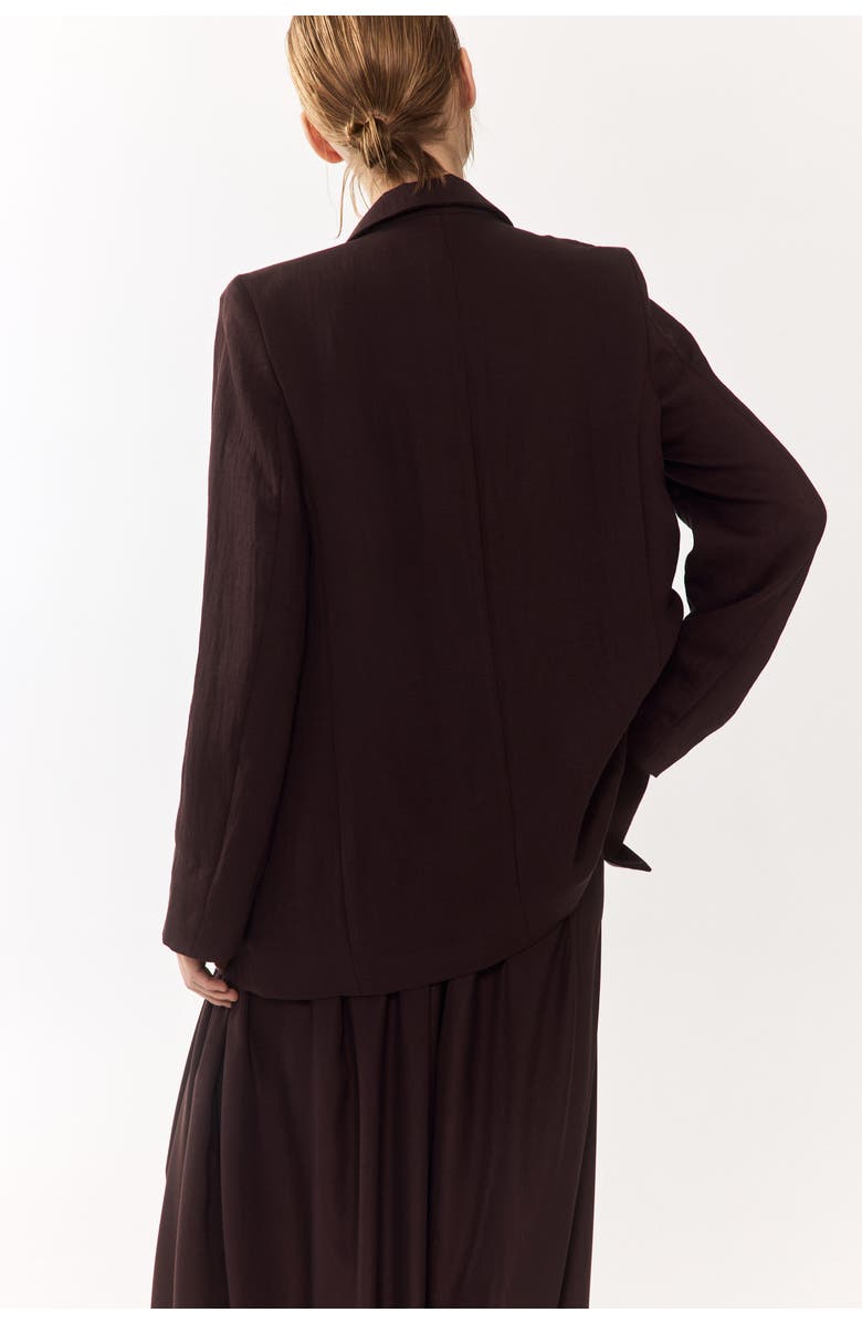 H&M Double-breasted Blazer, Alternate, color, Dark Brown