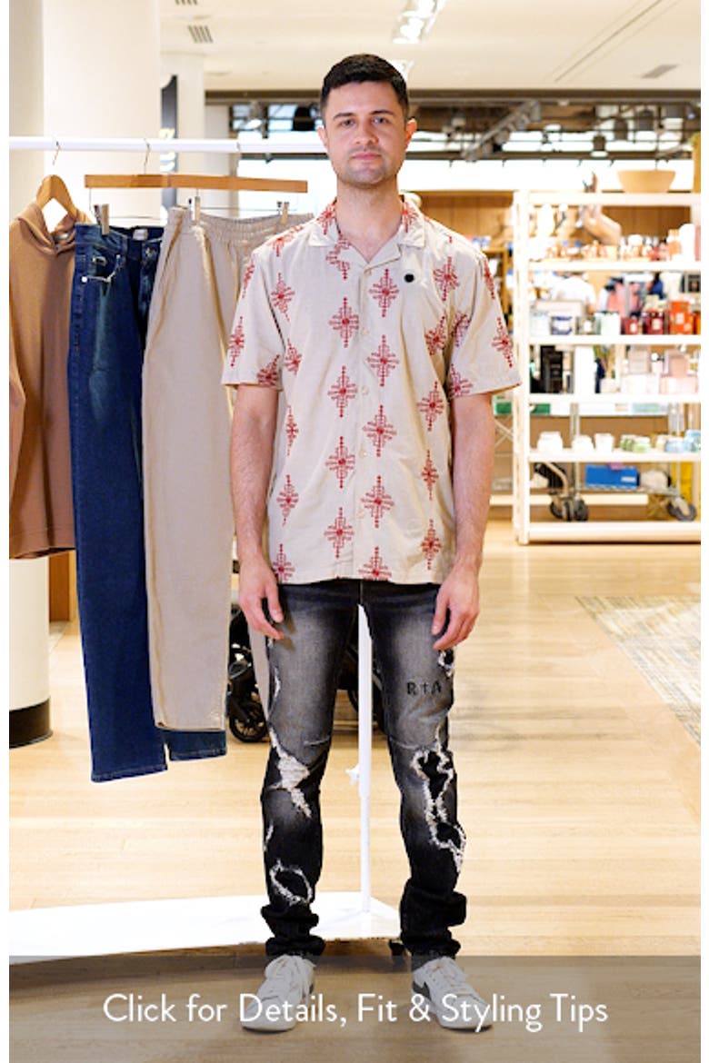 Leopold Geo Embroidered Cotton Camp Shirt video
