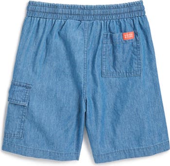 Kids' Graphic Button-Up Shirt & Denim Shorts Set