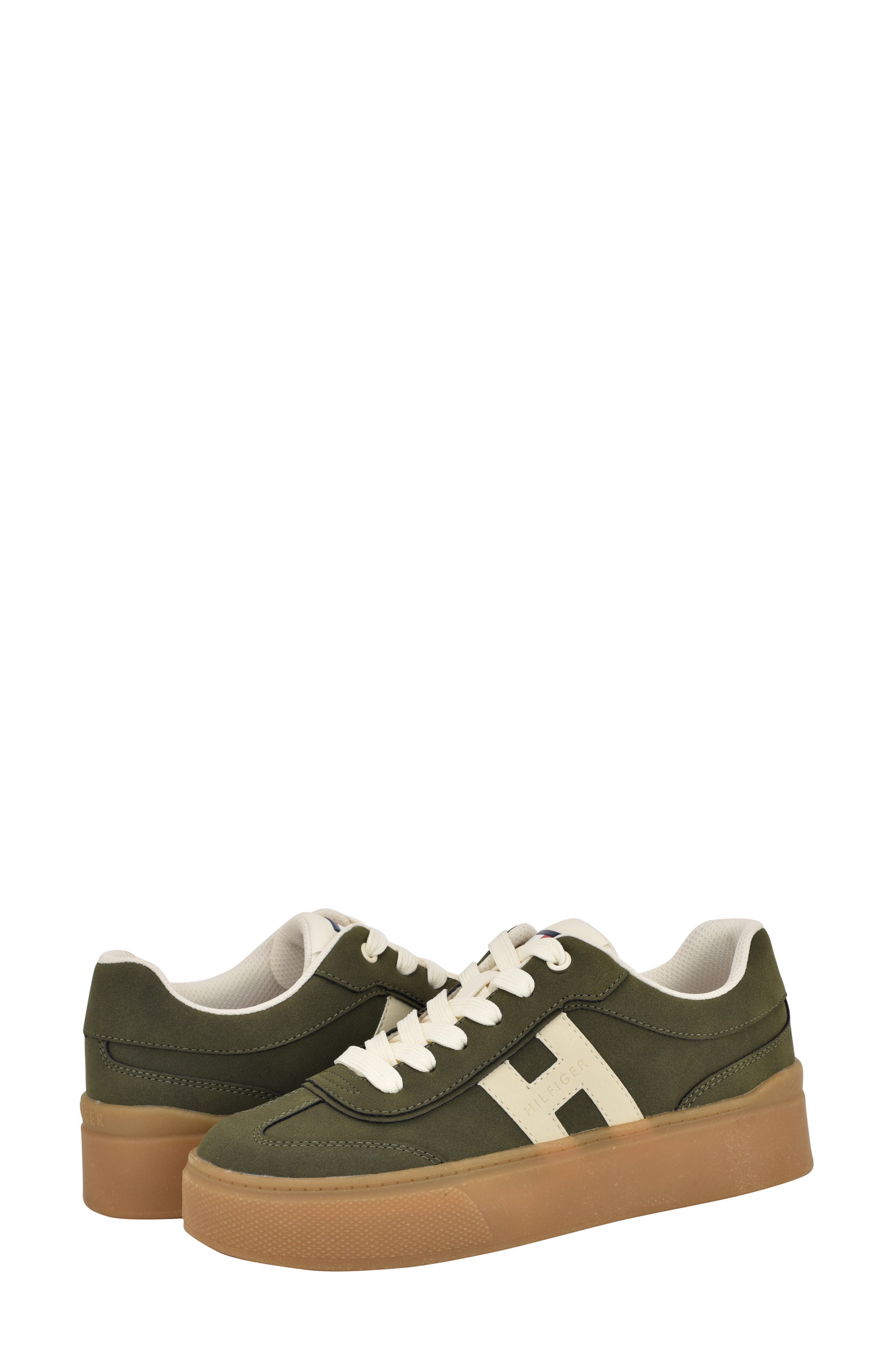 Tommy Hilfiger Celmi Sneaker, Alternate, color, Dark Loden/Grey/Chic Cream