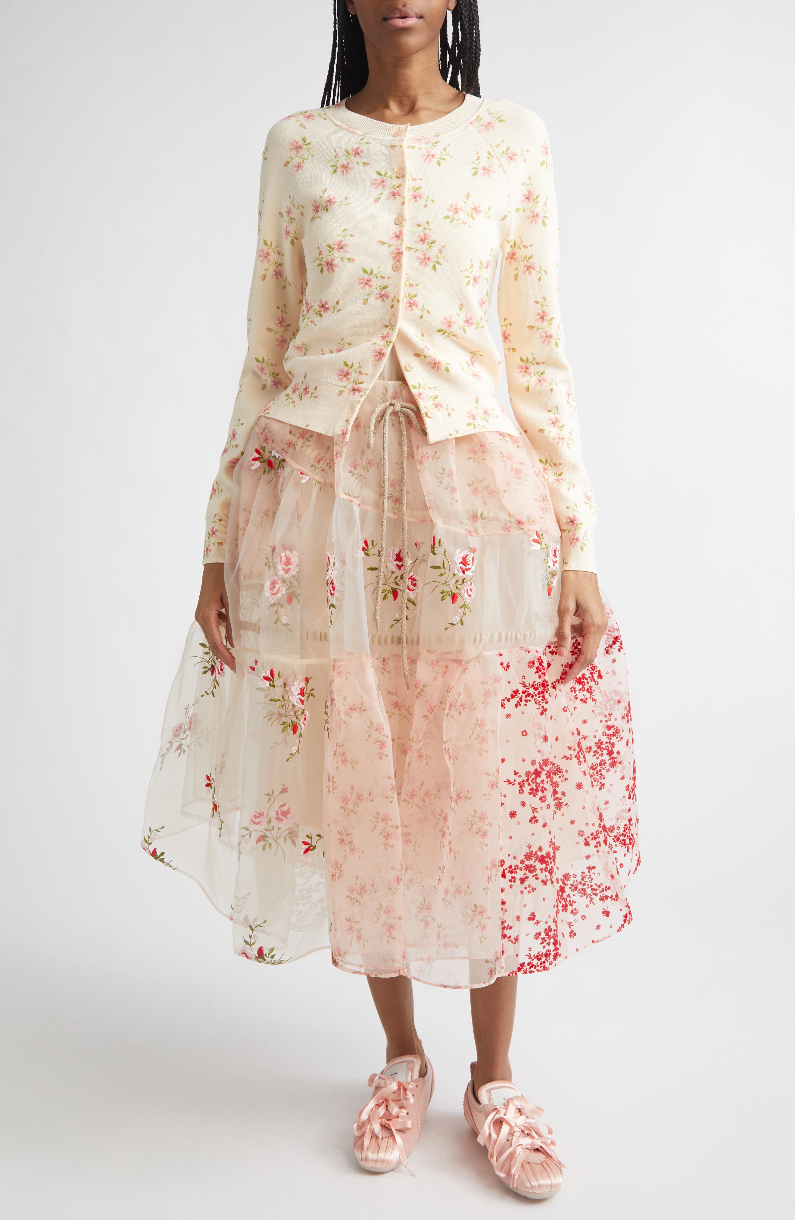 Shrunken Tiny Flower Cardigan - image 2