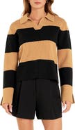 English Factory Stripe Polo Sweater