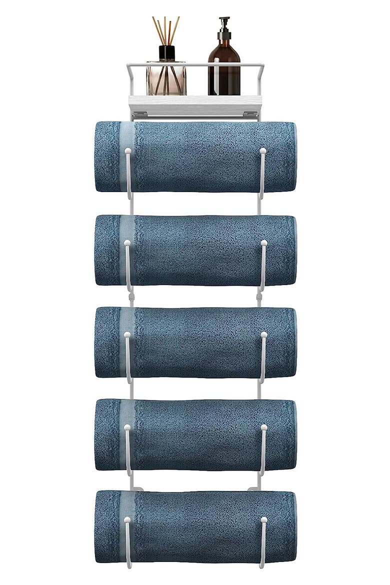 Wall Mounted Organizing Rack, Alternate, color, WHITE