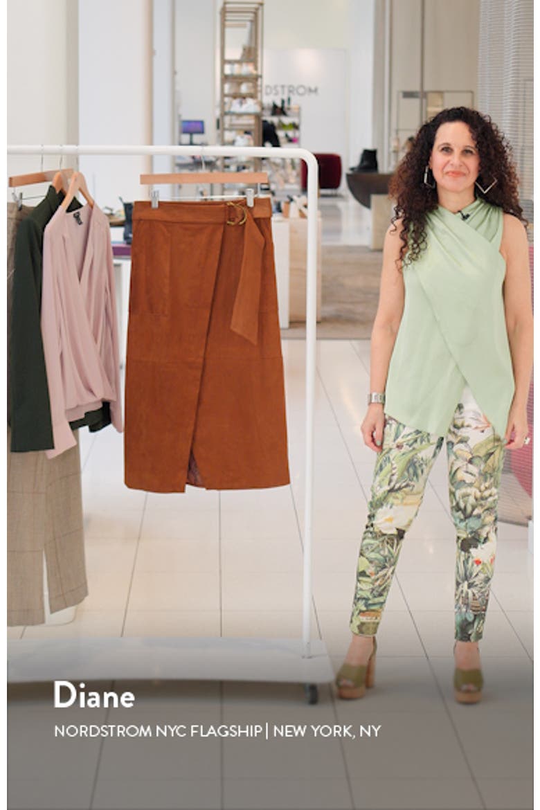 Delphia Faux Suede Wrap Skirt video