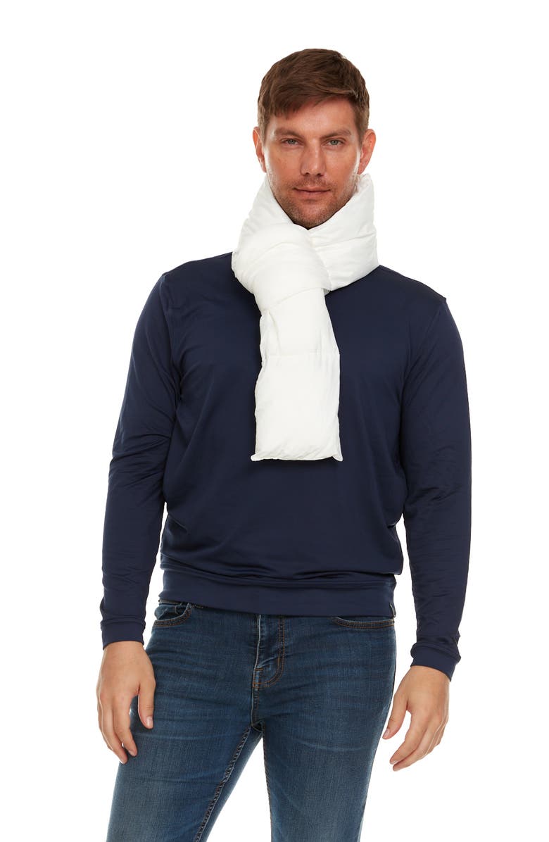 HELIOS THE HEATED COAT Paffuto Heated Scarf, Alternate, color, White