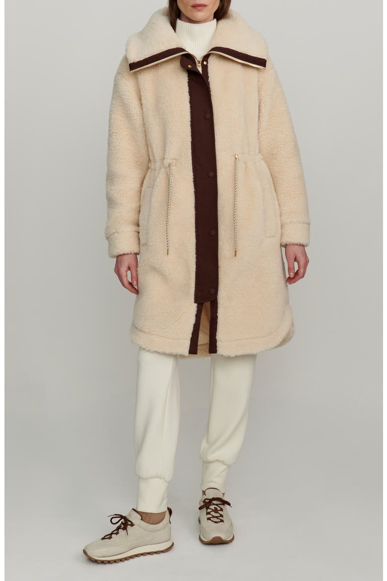 Jeremy Long Faux Fur Coat, Main, color, SAND SHELL/ SHAVED CHOC
