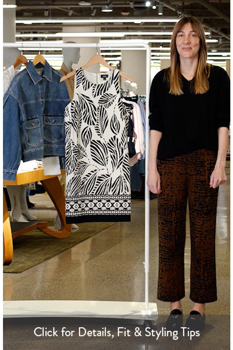 Print A-Line Linen Blend Minidress video