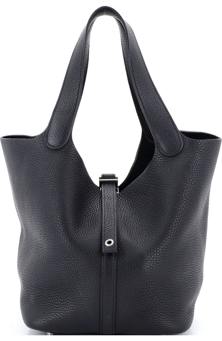 Pre-Owned Hermes Picotin Lock Bag Clemence MM, Main, color, Noir