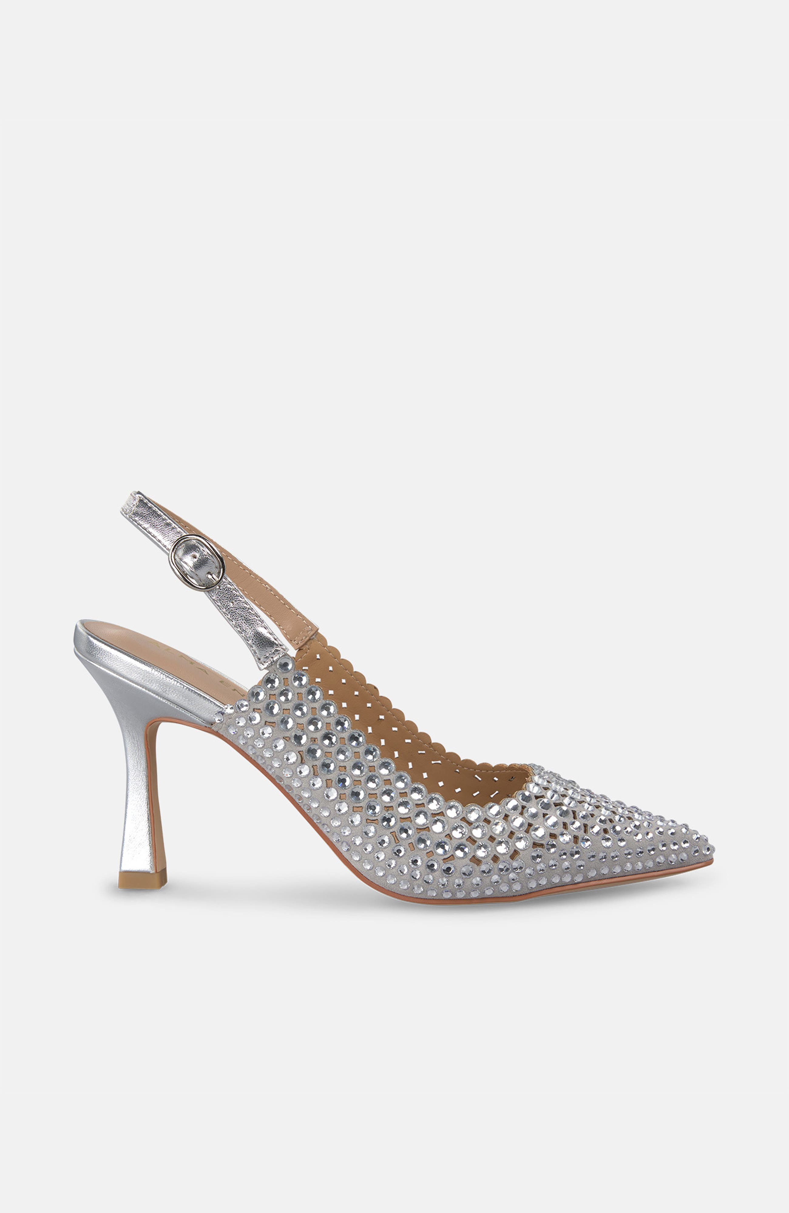 High Heeled Shoe, Main, color, Metallic Silver