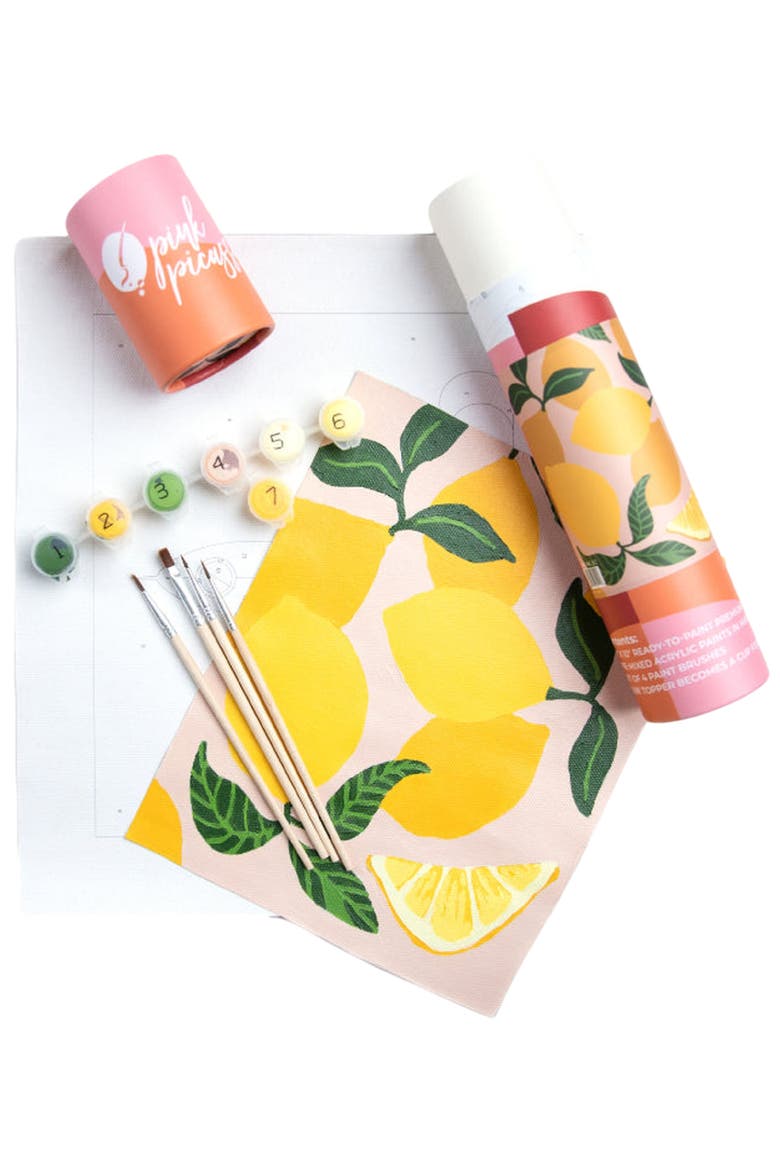 Be Zesty Paint by Numbers Kit, Main, color, Yellow / Pink